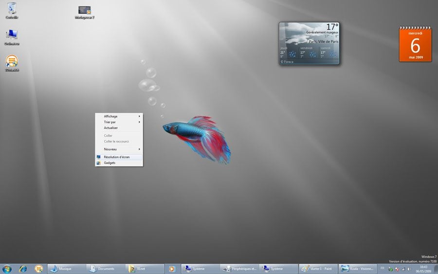 Personnalisation Windows 7 Starter