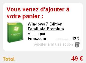 Windows 7 en précommande sur le site de la Fnac