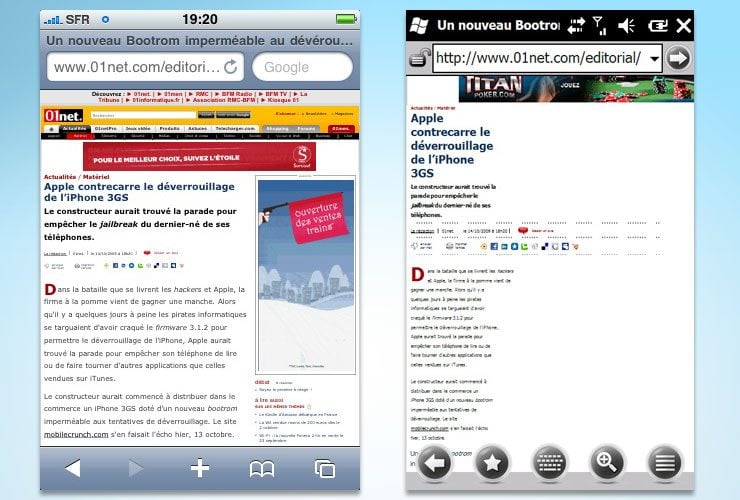 Windows Mobile vs iPhone