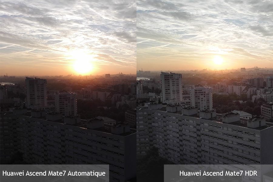 Huawei Ascend Mate7 : mode automatique vs mode HDR.