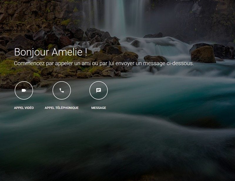 La plateforme web de Google Hangouts