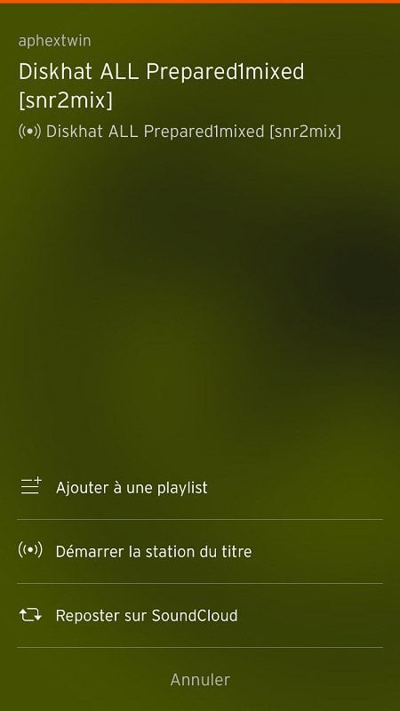 On peut lancer une station depuis n'importe quel titre écouté. 