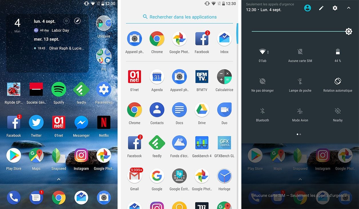 Interface du Nokia 8