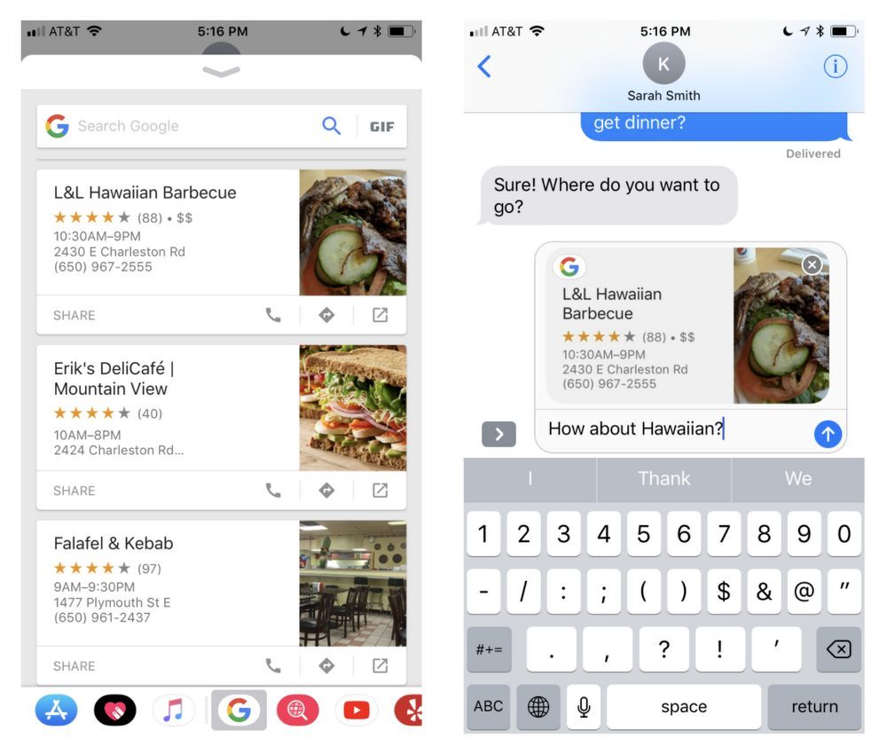 Comment partager des résultats de recherche Google directement dans iMessage.