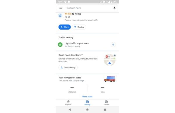La nouvelle interface de Google Maps.