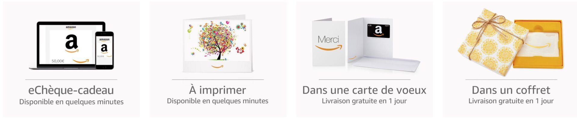 Amazon chèques cadeaux