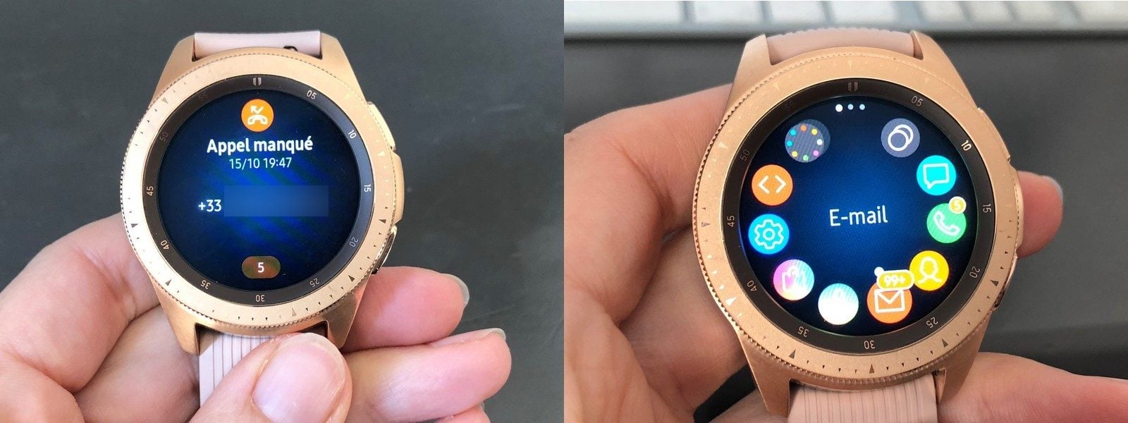 La navigation et les communications sont beaucoup moins fluide sur la Galaxy Watch.