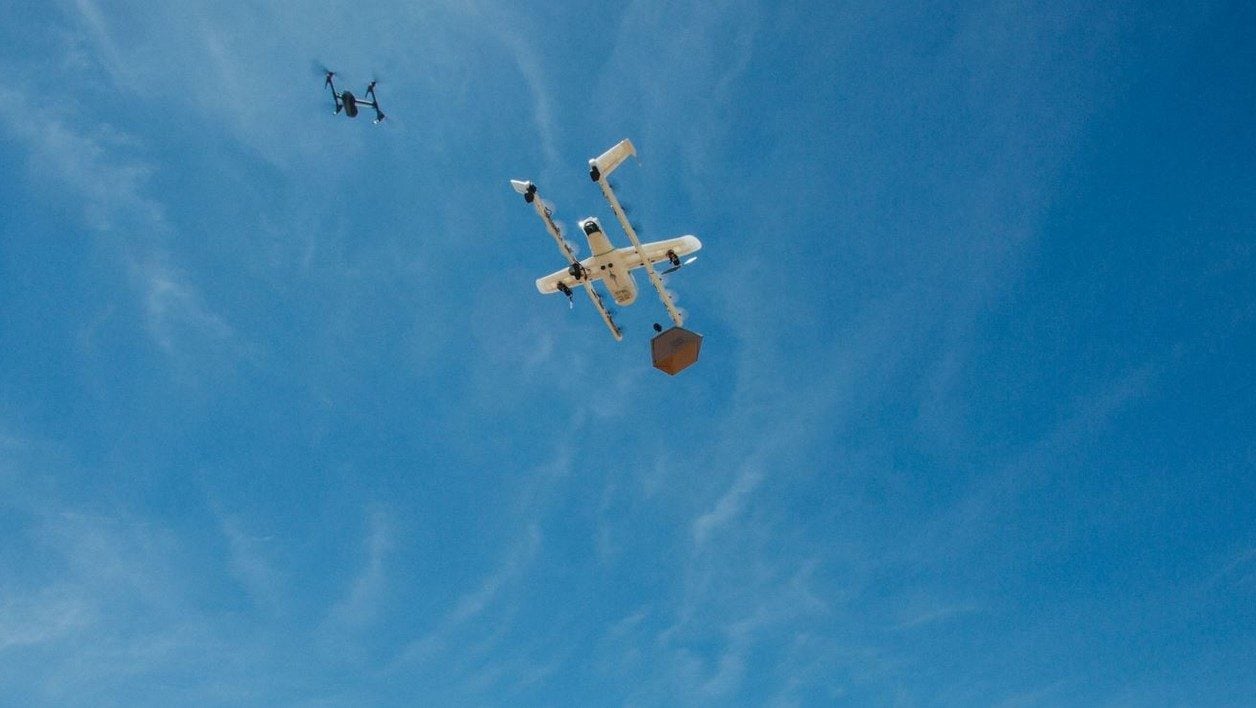Une livraison par drone de Wing.