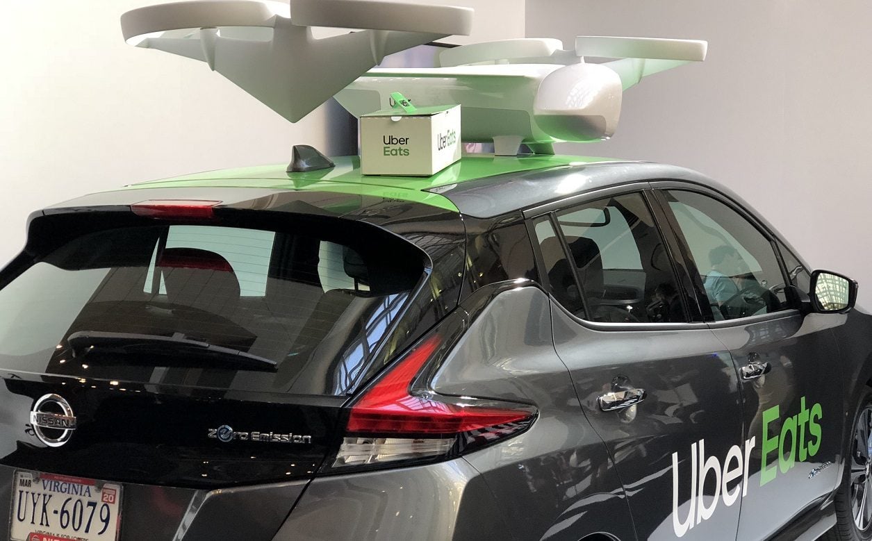 Le modèle de référence de drone exposé à la conférence Uber Elevate.
