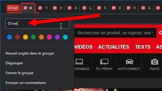 Onglets Chrome