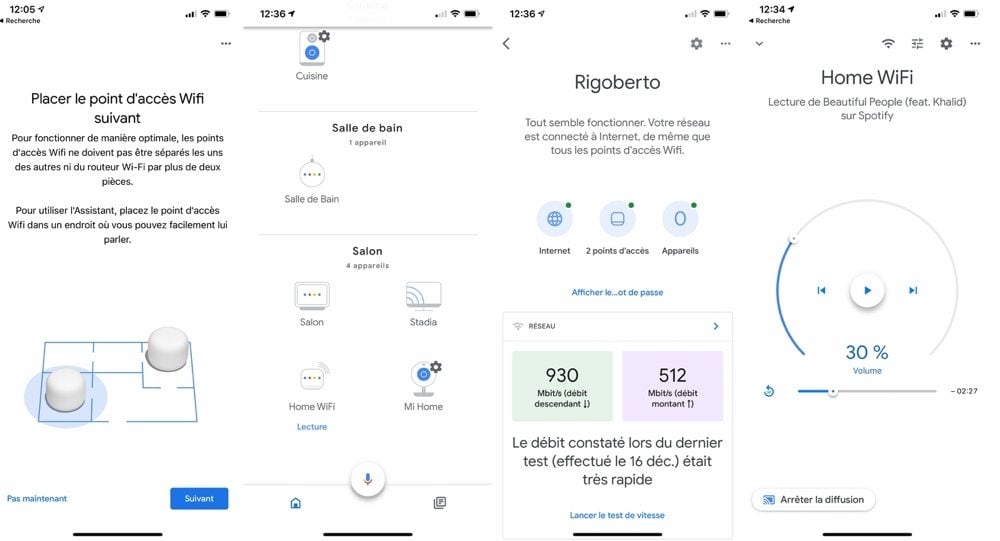 Interfaces des applications Google