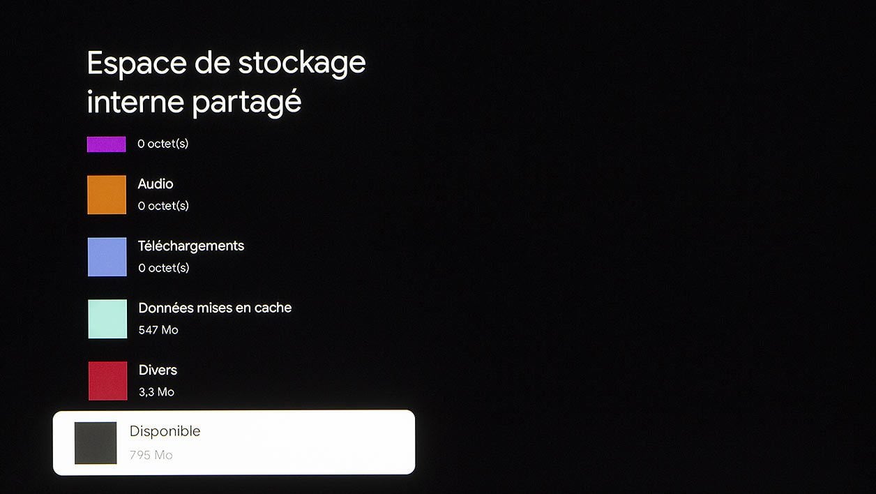 Chromecast stockage