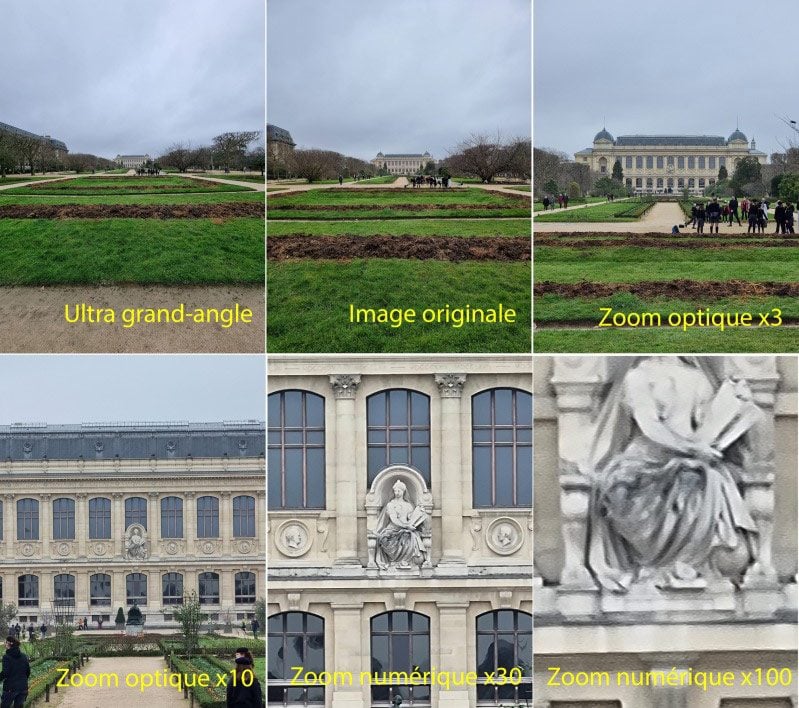 Quelques exemples des capacités de zoom