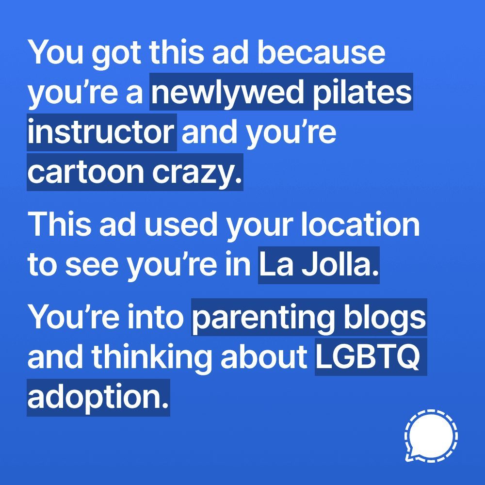 L'une des publicités en question.