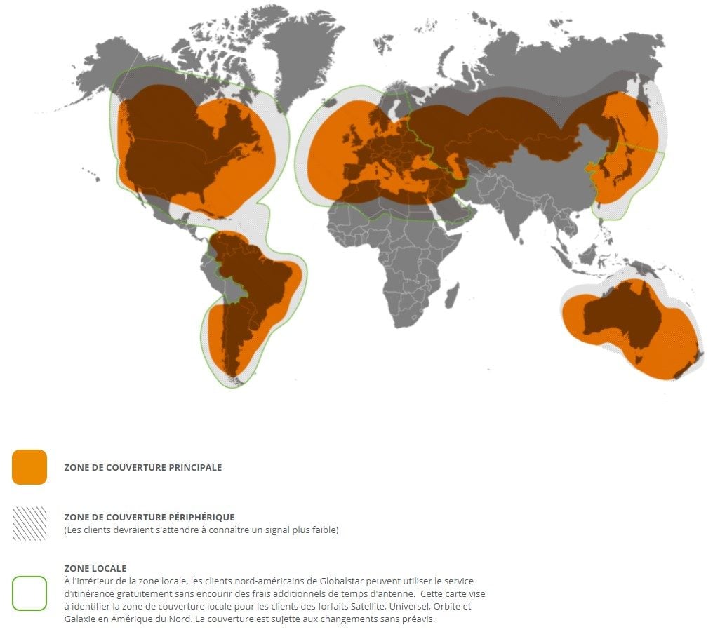 La carte voix et données de Globalstar.
