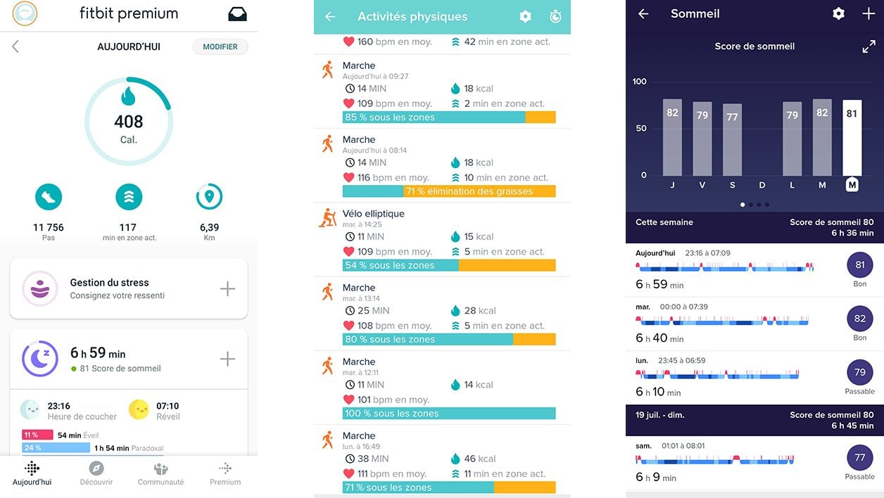 L'application Fitbit.