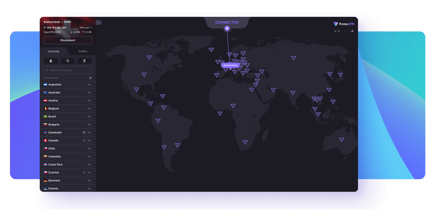 ProtonVPN Application Windows