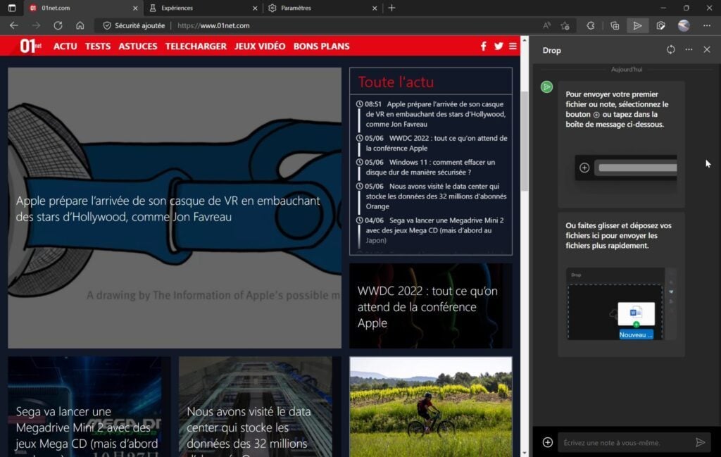 Microsoft Edge Drop