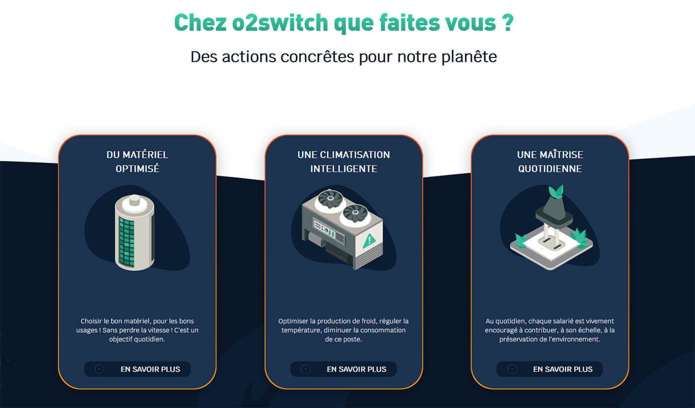 Engagement écologique o2switch