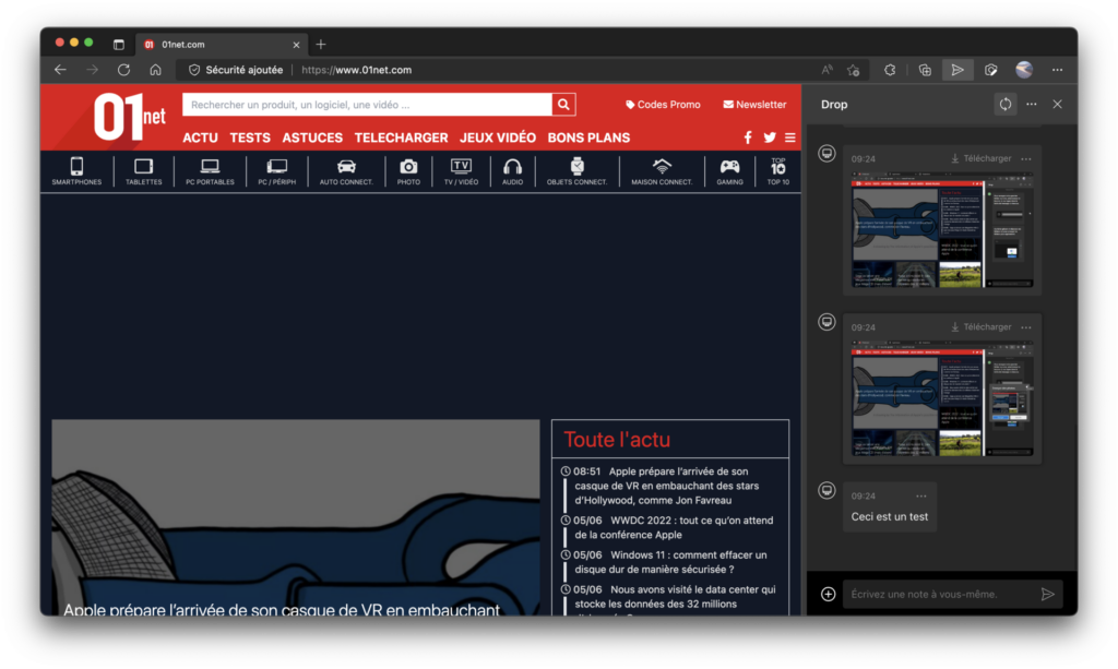 Microsoft Edge Drop