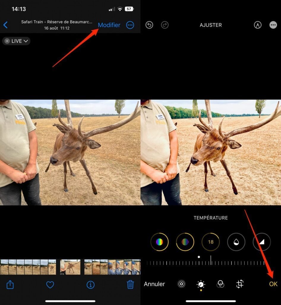 iOS 16 : comment copier-coller vos retouches photo