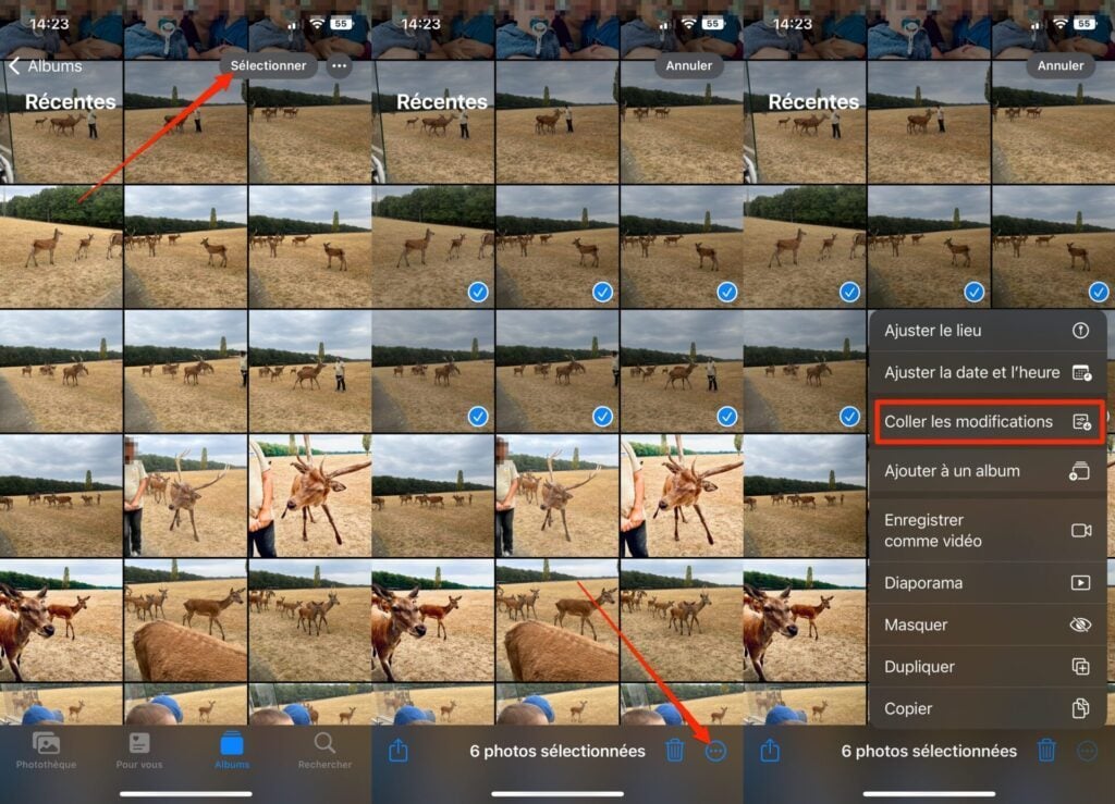 iOS 16 : comment copier-coller vos retouches photo