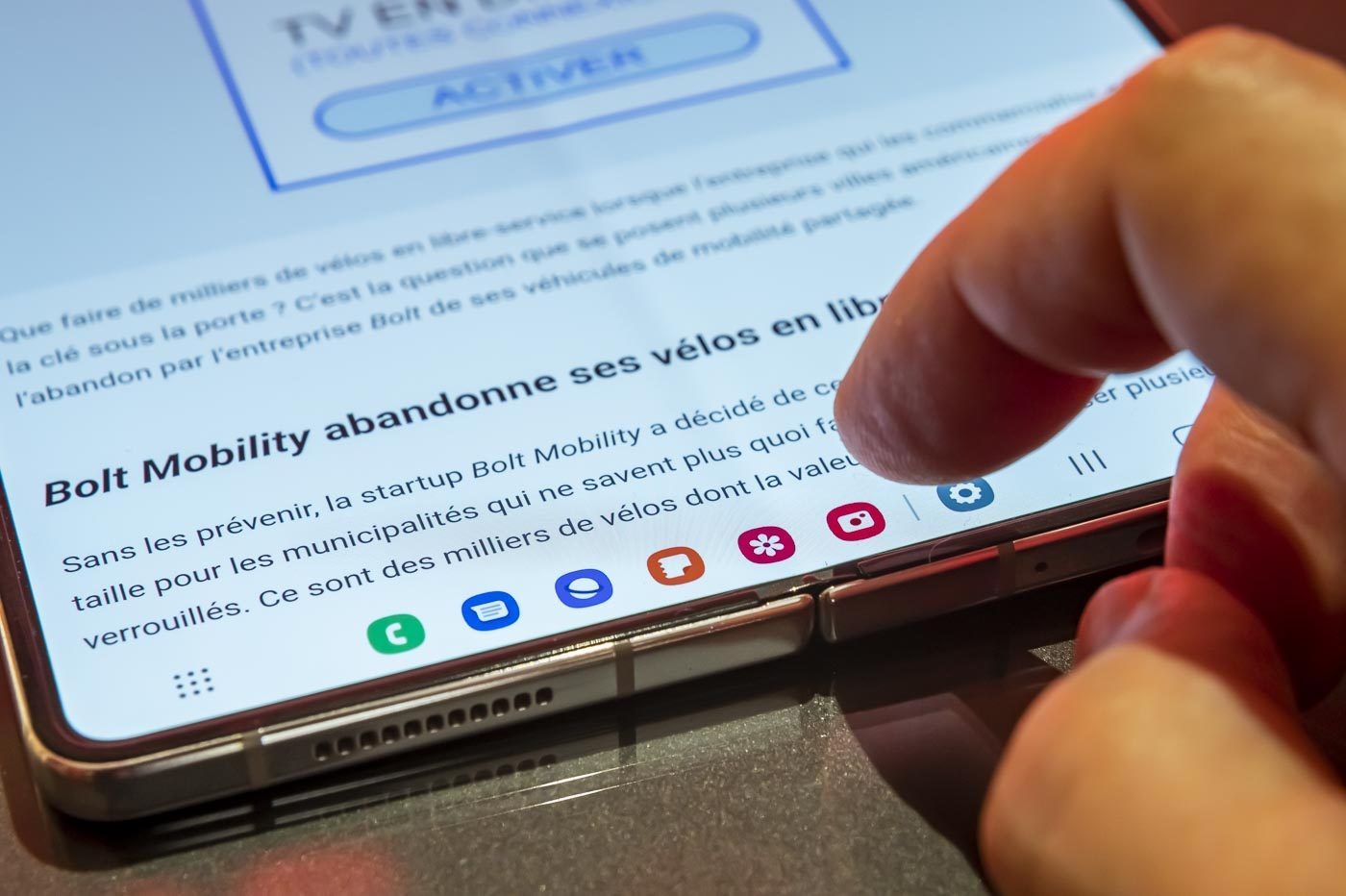 Samsung Galaxy Z Fold 4 menu