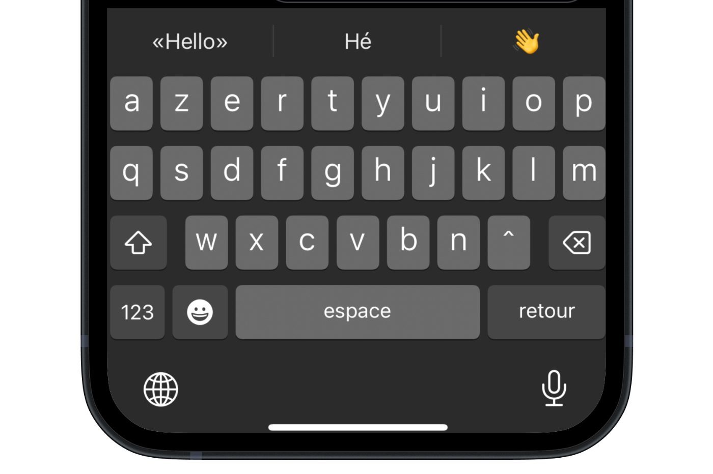 ios 16 clavier iphone