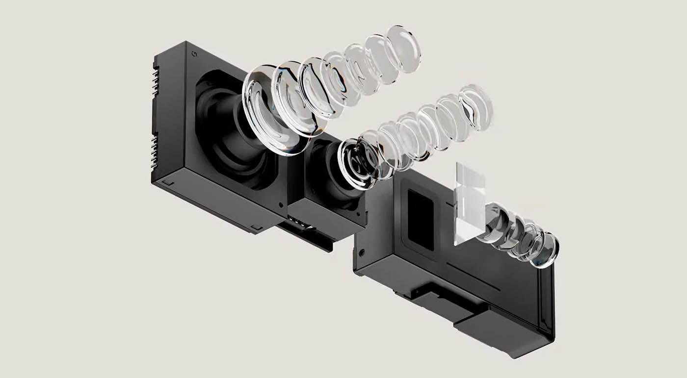 Les trois modules caméra du Pixel 7 Pro
