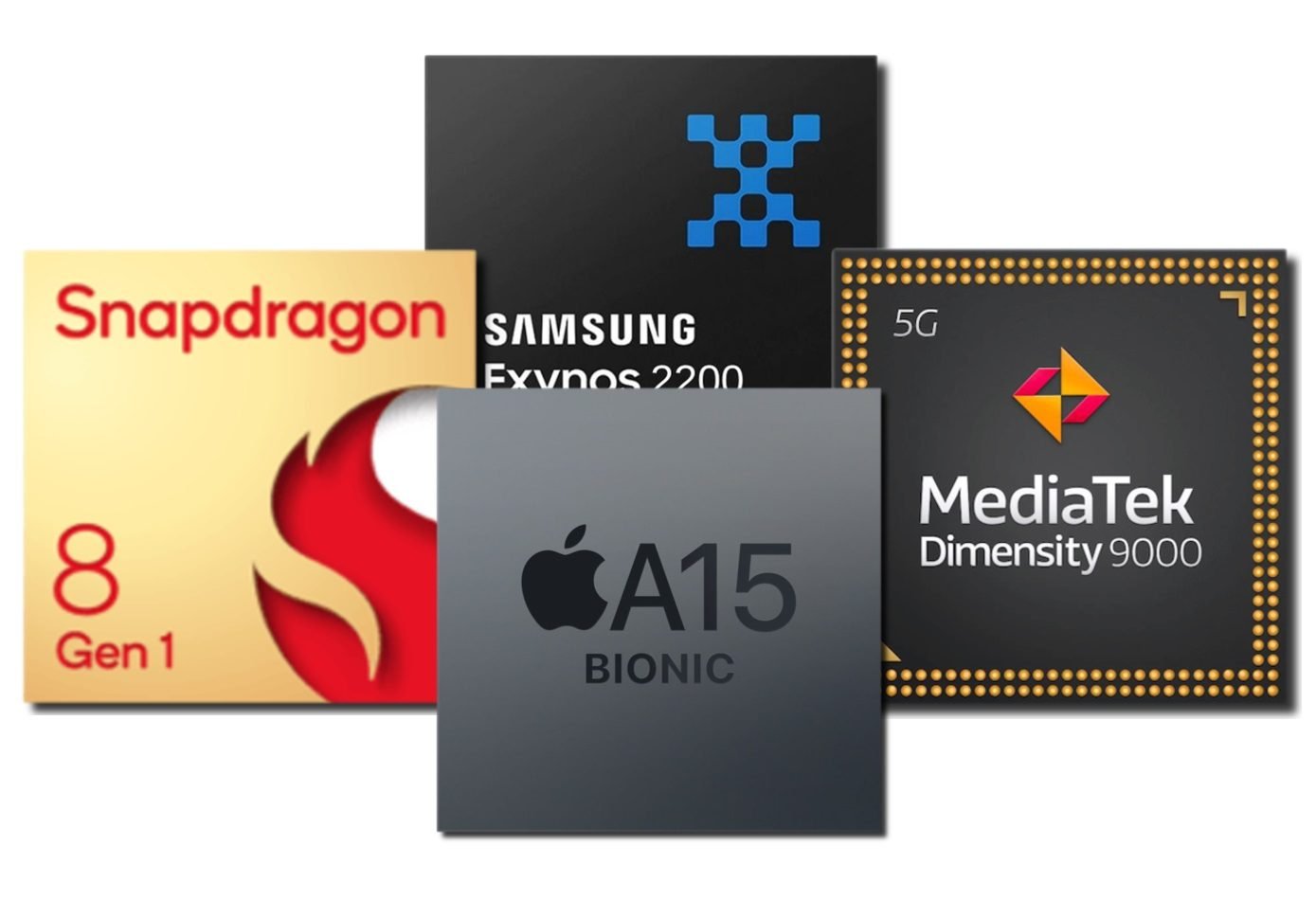 Les quatre principaux SoC du monde des smartphones.