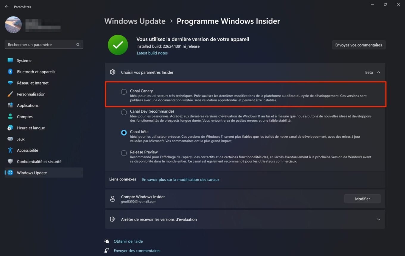 Windows Insider Canary