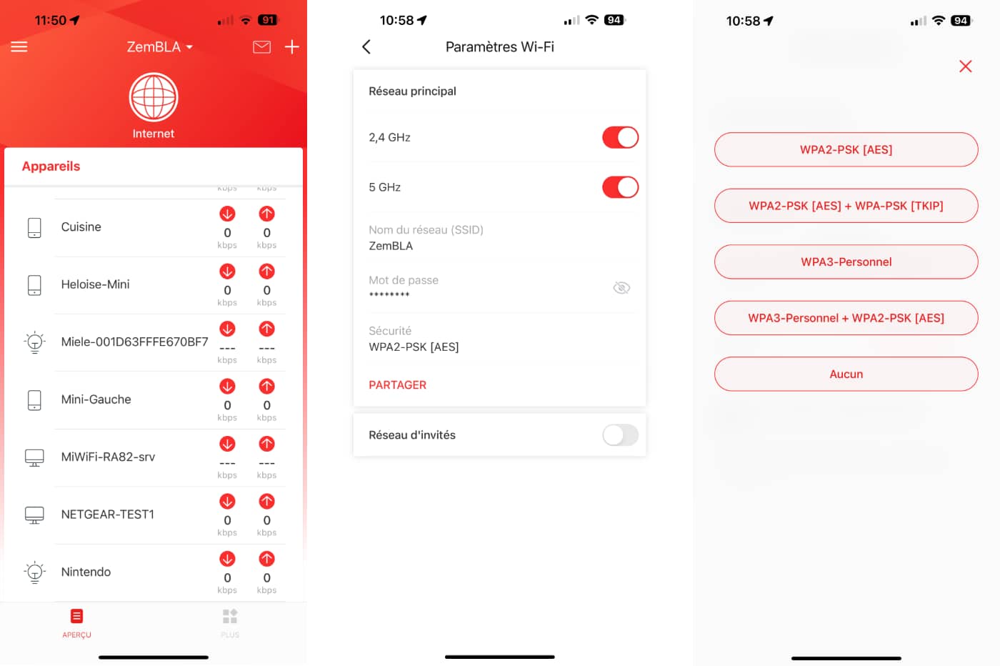 L'interface de l'application Mercusys est simple à prendre en main et plutôt complète.