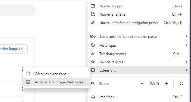 Accès Google Play Store