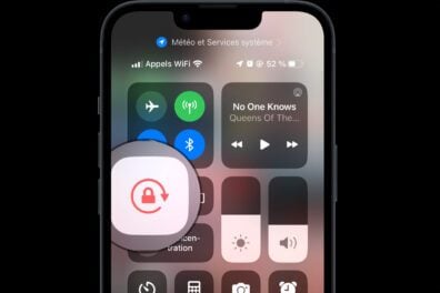 iOS verrouillage rotation