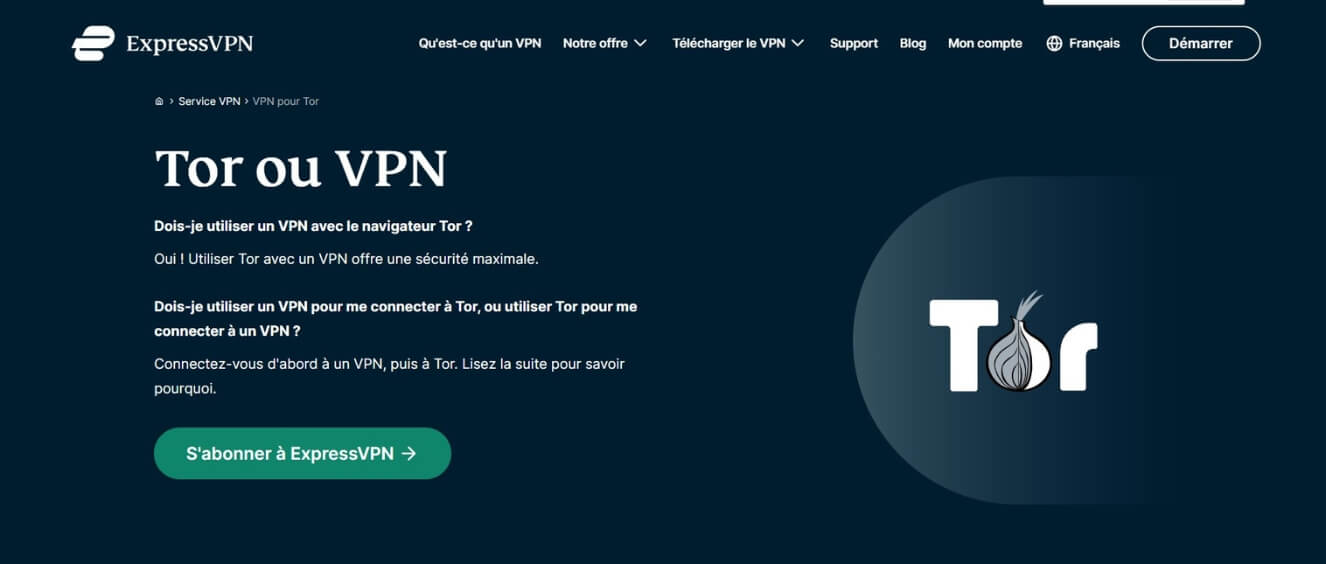 ExpressVPN pour Tor