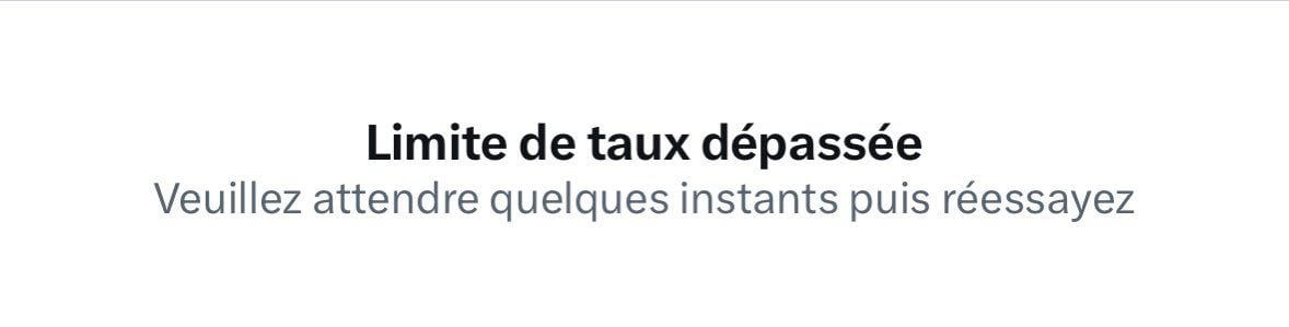 Limite de taux dépassée