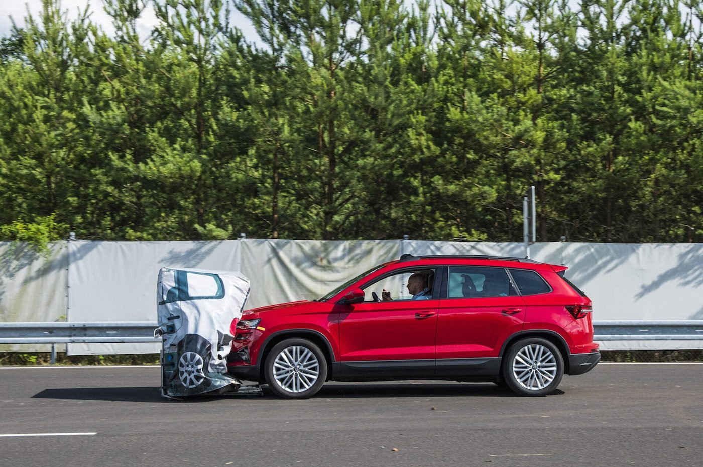 Test système de sécurité active Skoda
