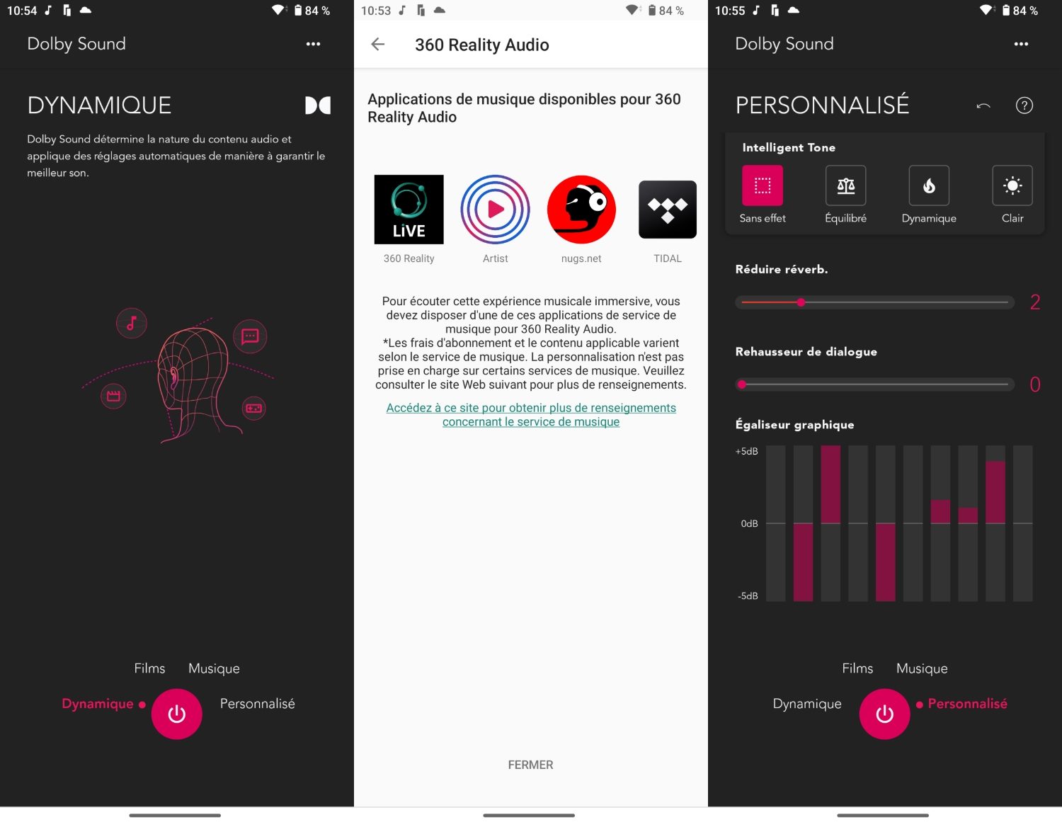 parametres audio sony xperia 1 V