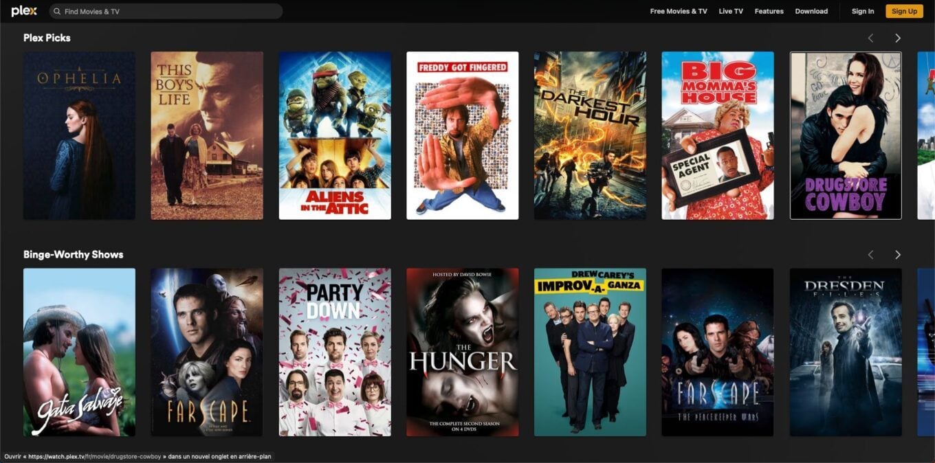 streaming Plex.tv
