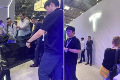 Tesla William Li Model 3 Munich Salon Stand