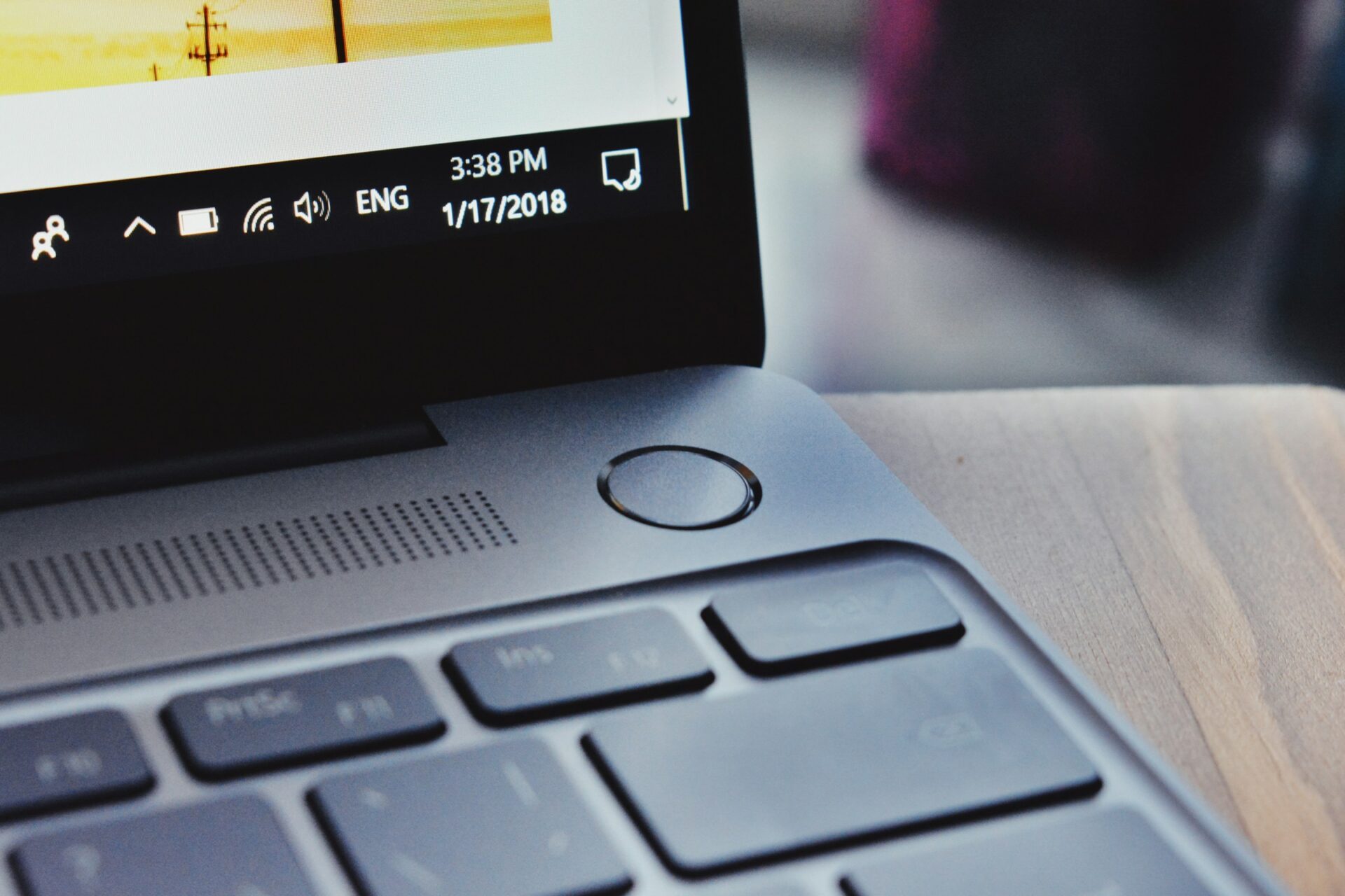 PC laptop bouton power