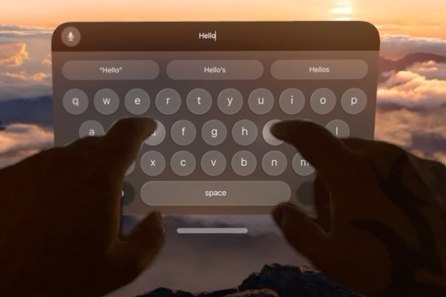 Clavier Virtuel Apple Vision Pro