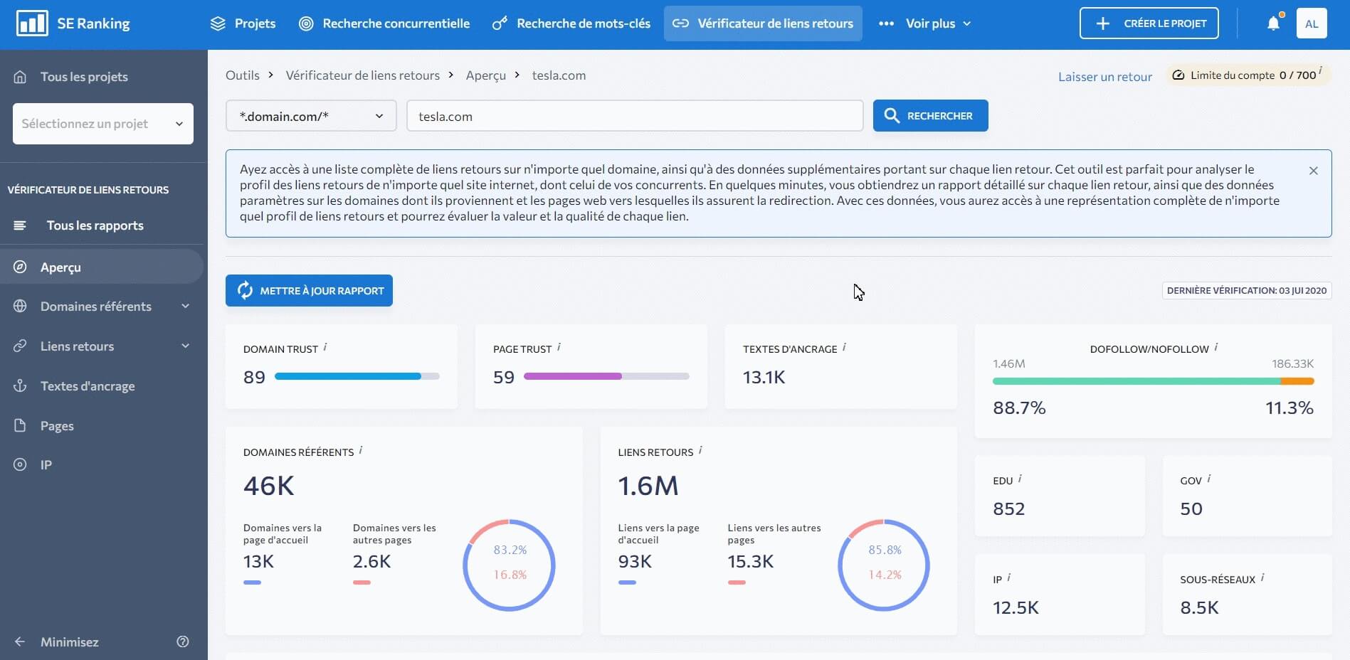 Vérificateur Backlinks Se Ranking