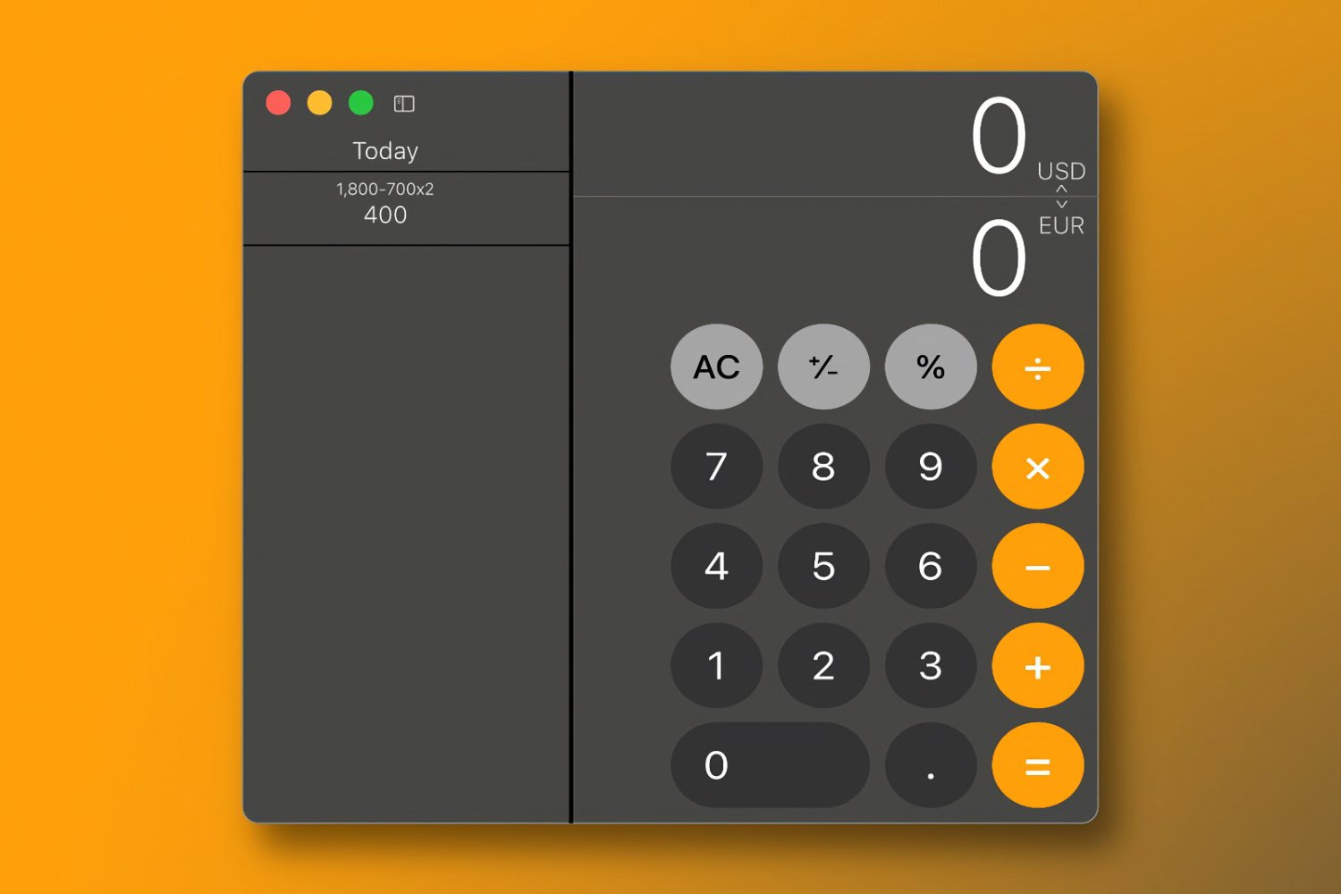 Calculatrice Macos15