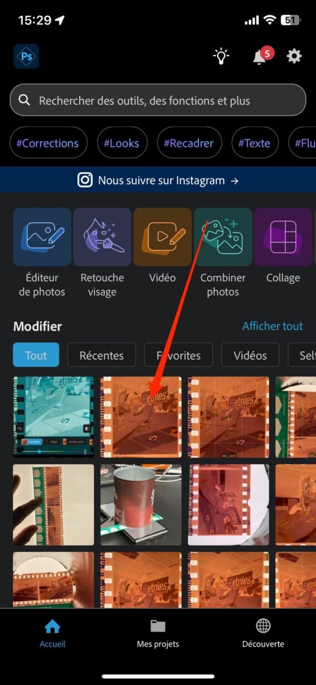 Photoshop Express Inverser Les Couleurs Négatif Photo1