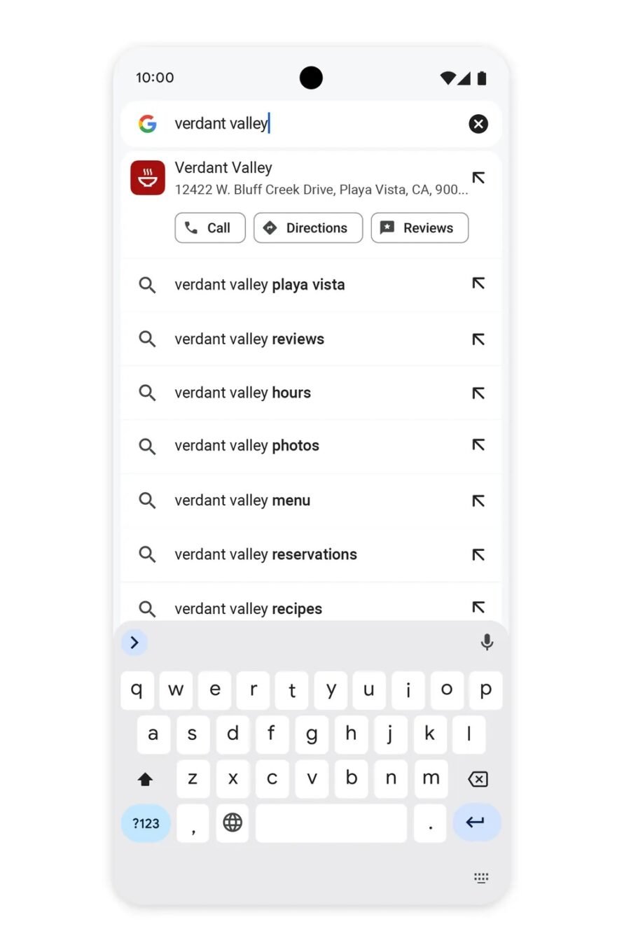 Chrome Recherche Mobile