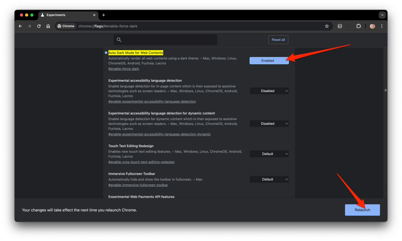 Chrome Forcer Thème Sombre Sur Tous Les Sites 3