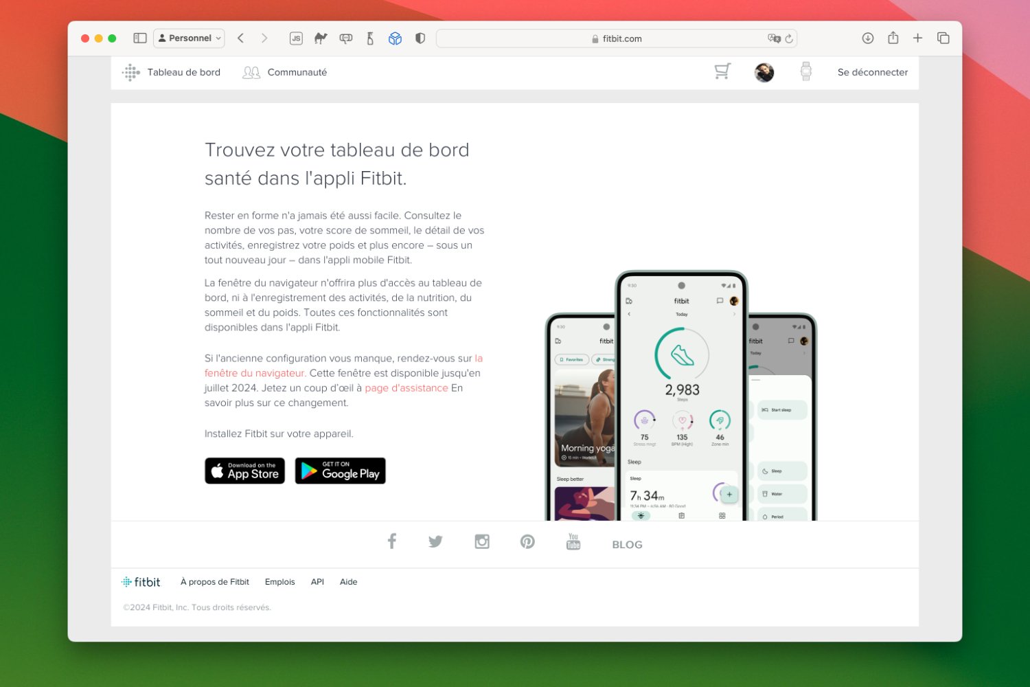 Fitbit Tableau De Bord