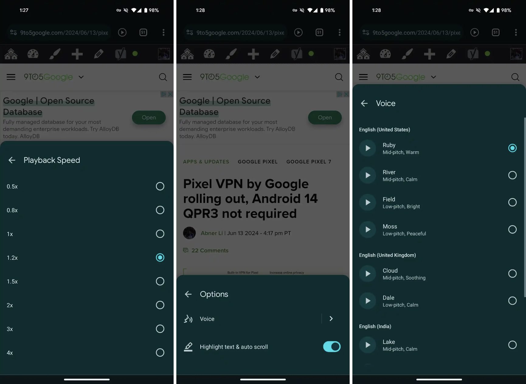 Chrome Android Lecture Audio