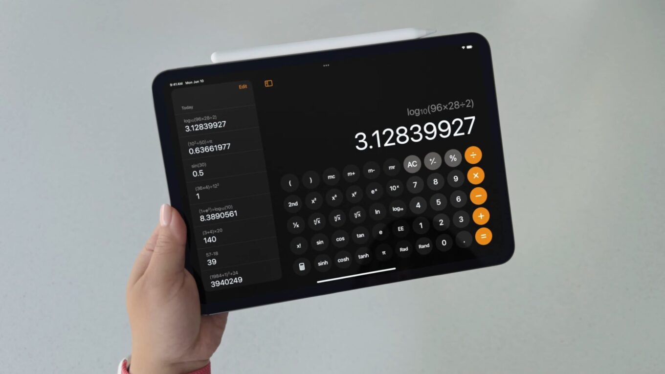 Ipados 18 Calculatrice